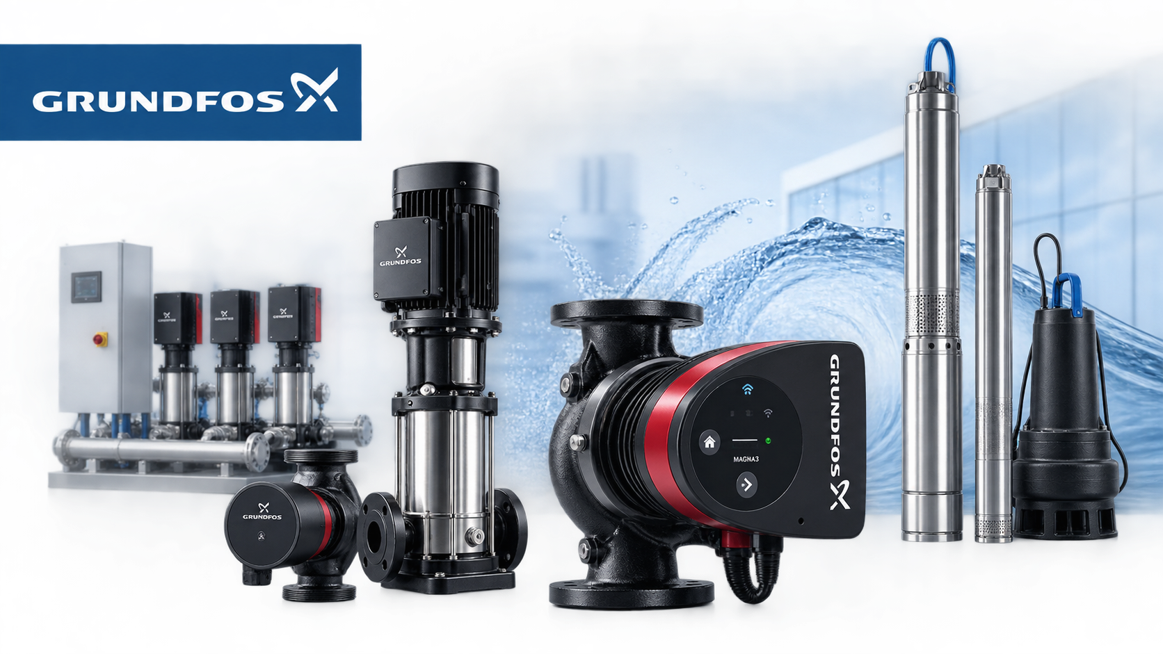 Насосы и насосные станции Grundfos